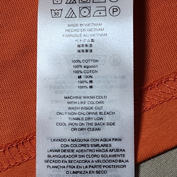 Michael Kors Bold And Vibrant Orange Embossed Short Sleeve T-Shirt In Unisex Med - Picture 12 of 12